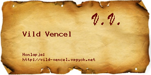 Vild Vencel névjegykártya